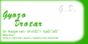 gyozo drotar business card